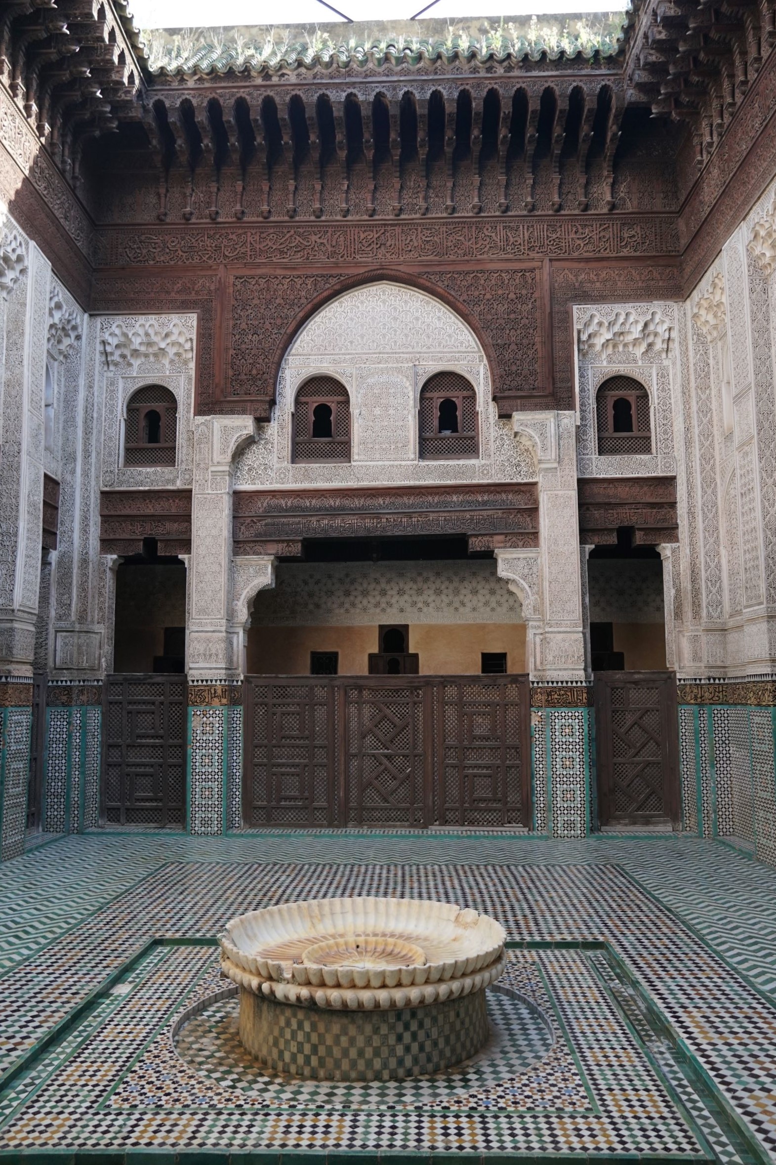 伊斯蘭學校 (Bou Inania Madrasa) 的中庭