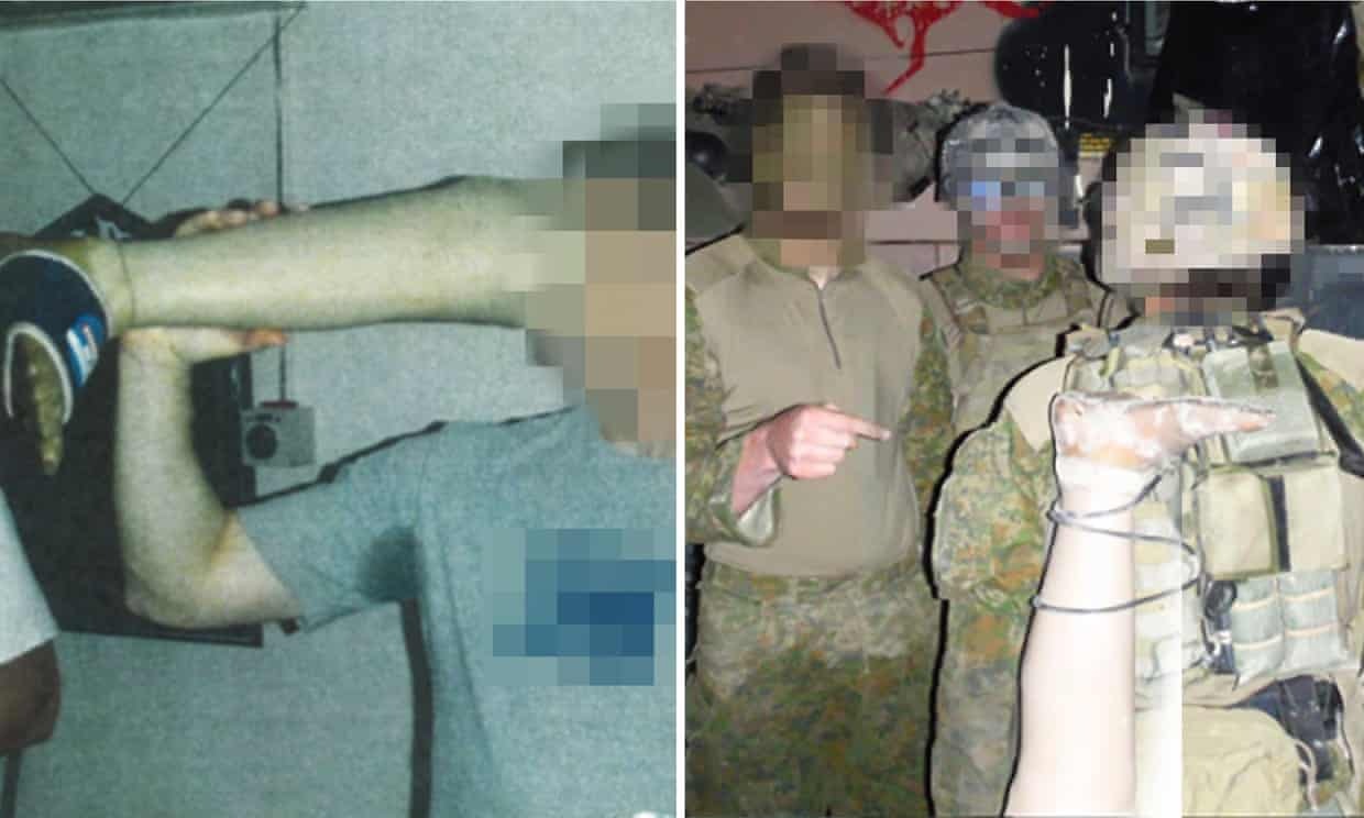 澳洲士兵拿塔利班士兵的義肢裝酒來喝 引自衛報