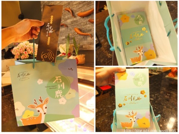 「石川乳酪」的包裝走一種童趣、童真的路線，禮盒與提袋設計主題一致