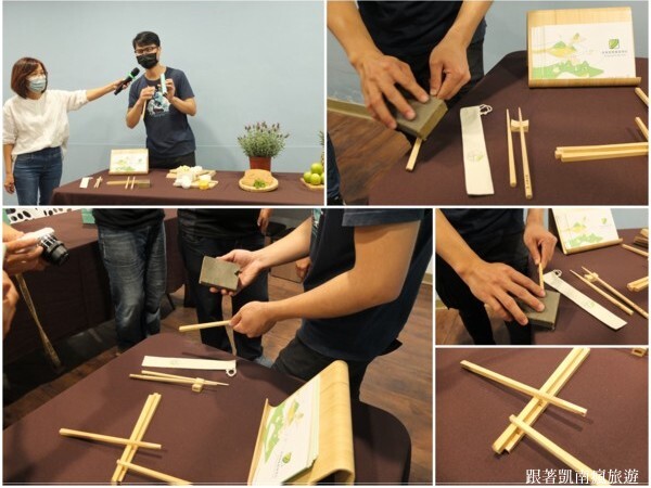 講解木筷DIY的郭俊男老師也是青年返鄉例子，從小在屏東高樹鄉長大