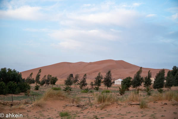 緊鄰沙丘的沙漠營地